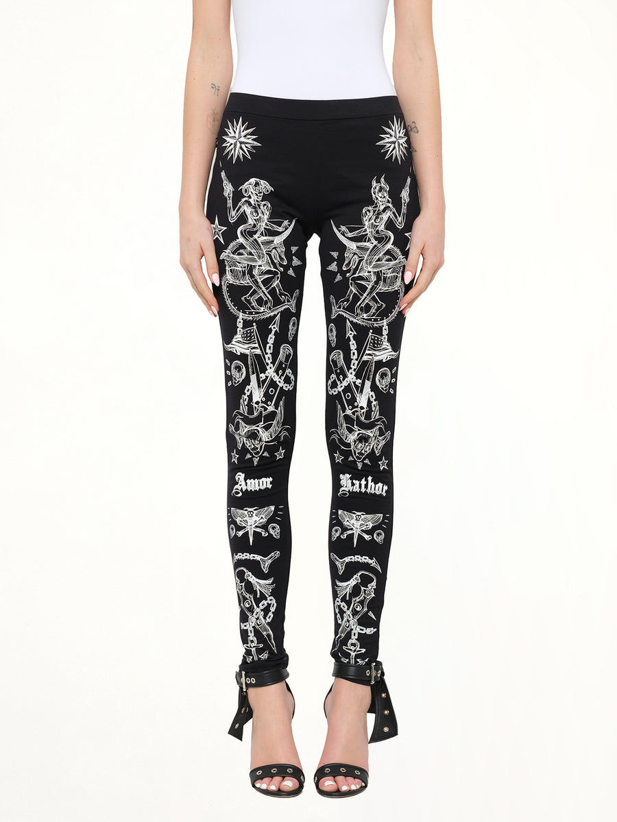 Tattoo Legging in Black