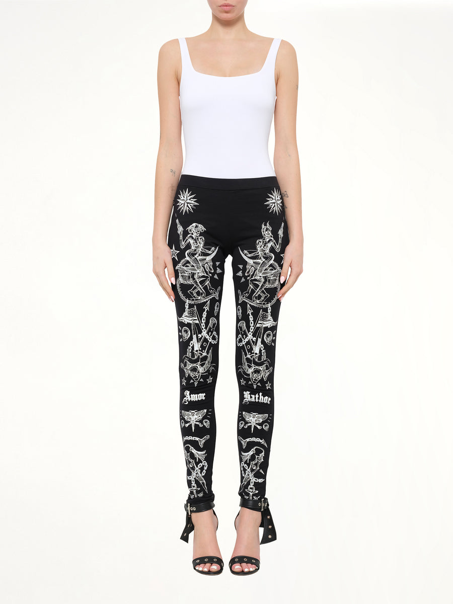 Tattoo Legging in Black
