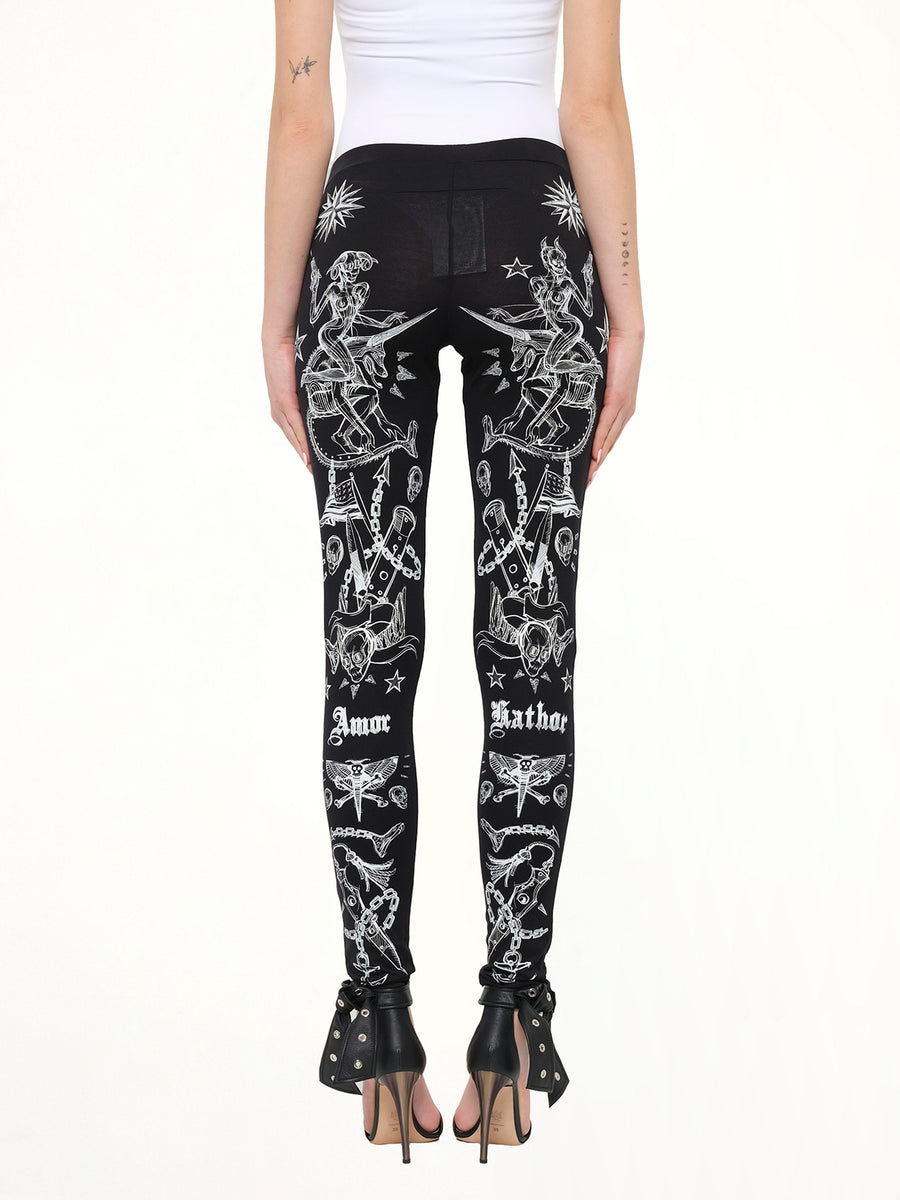 Tattoo Legging in Black
