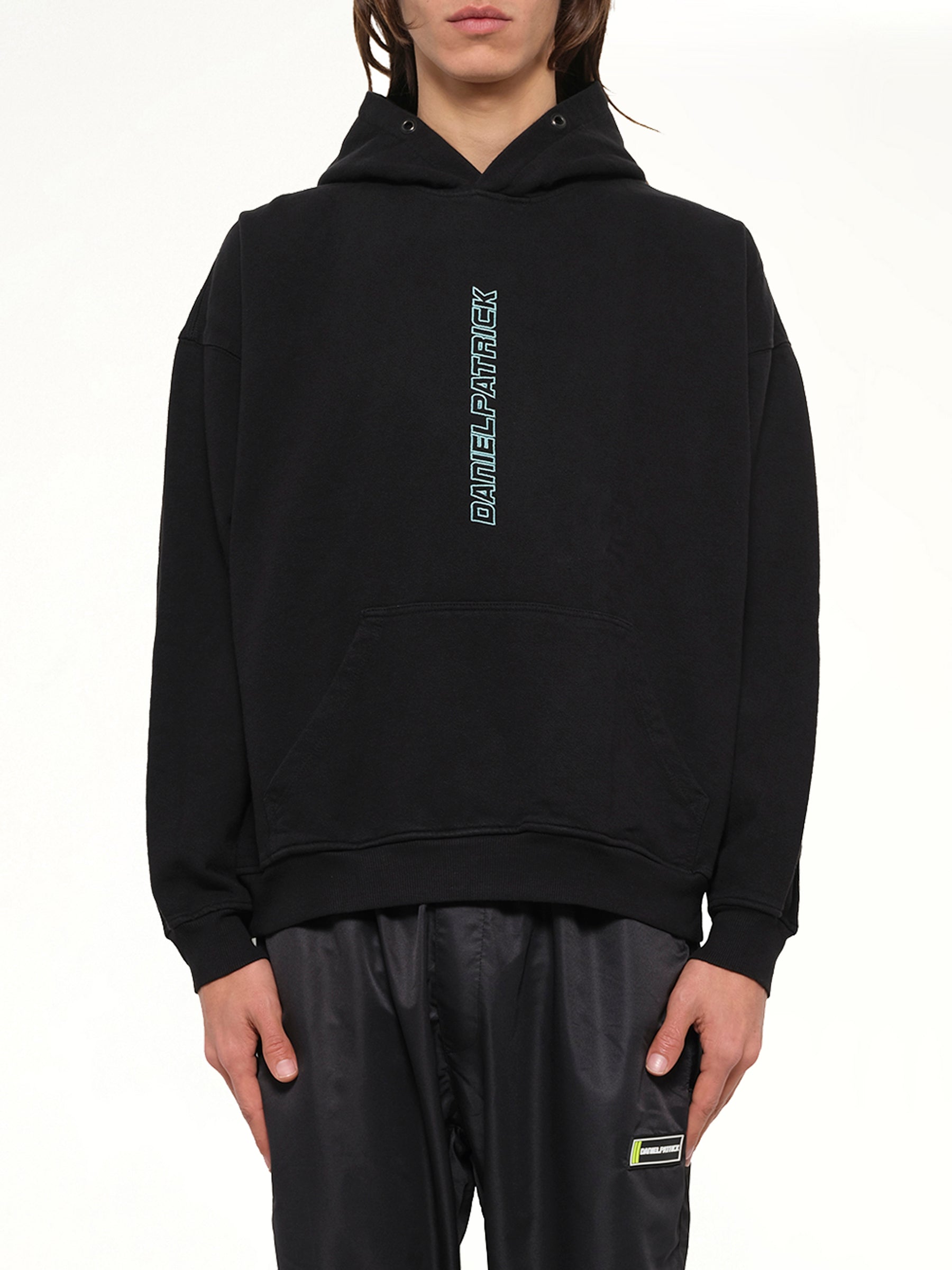 Vertical Logo Hoodie in Sea