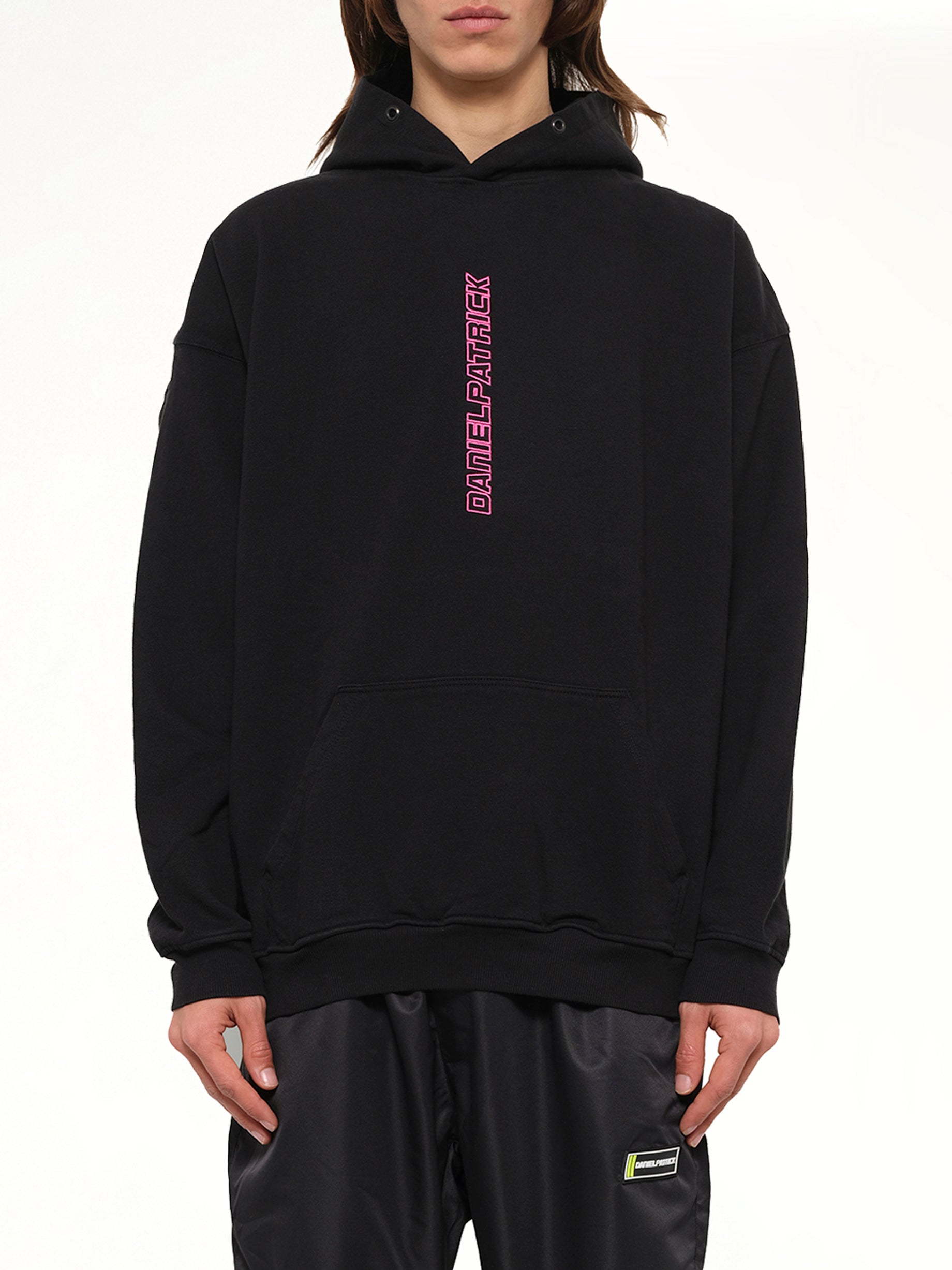 Vertical Logo Hoodie in Black