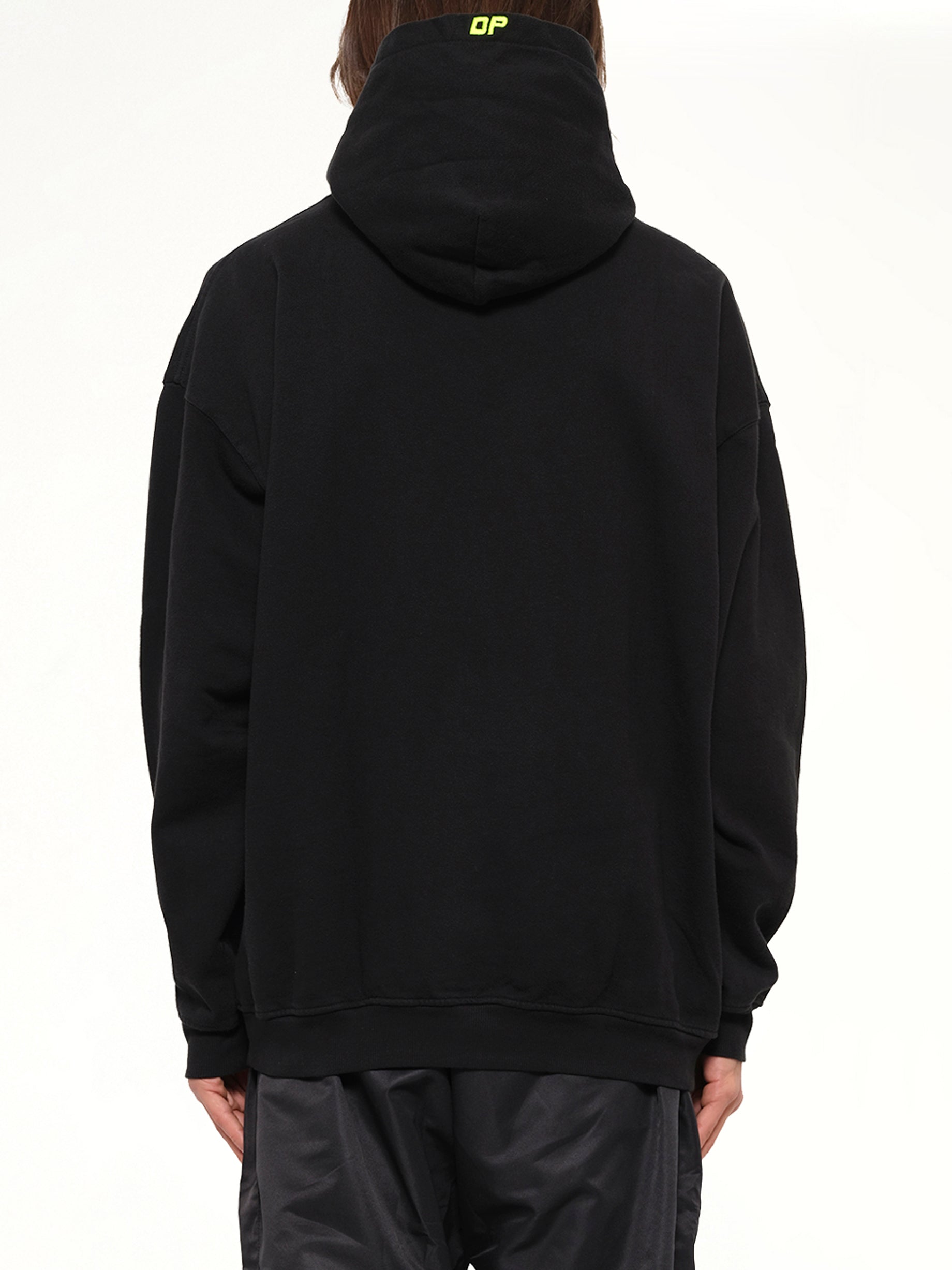 Vertical Logo Hoodie in Black