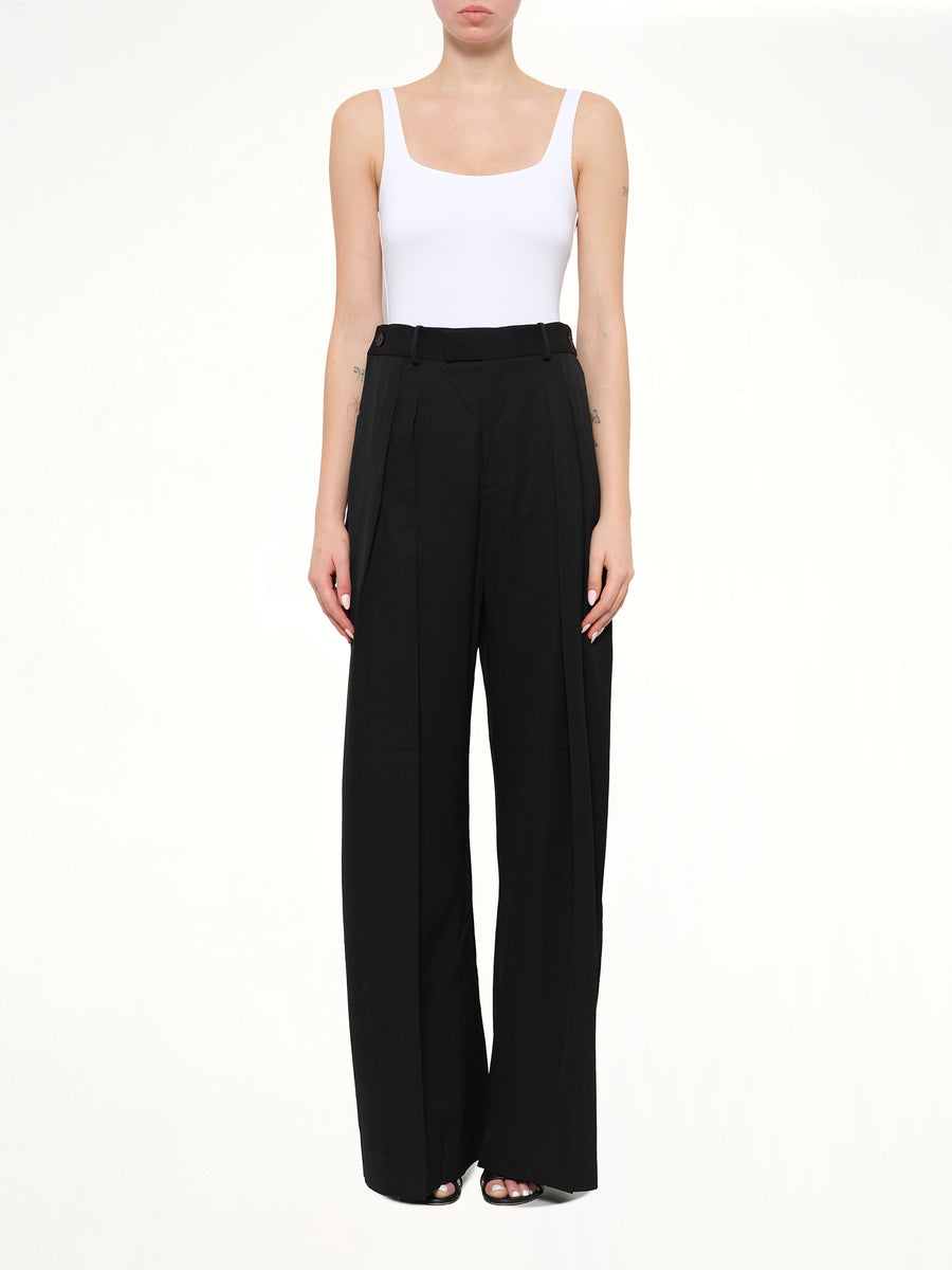 Wide Leg Trousers in Black