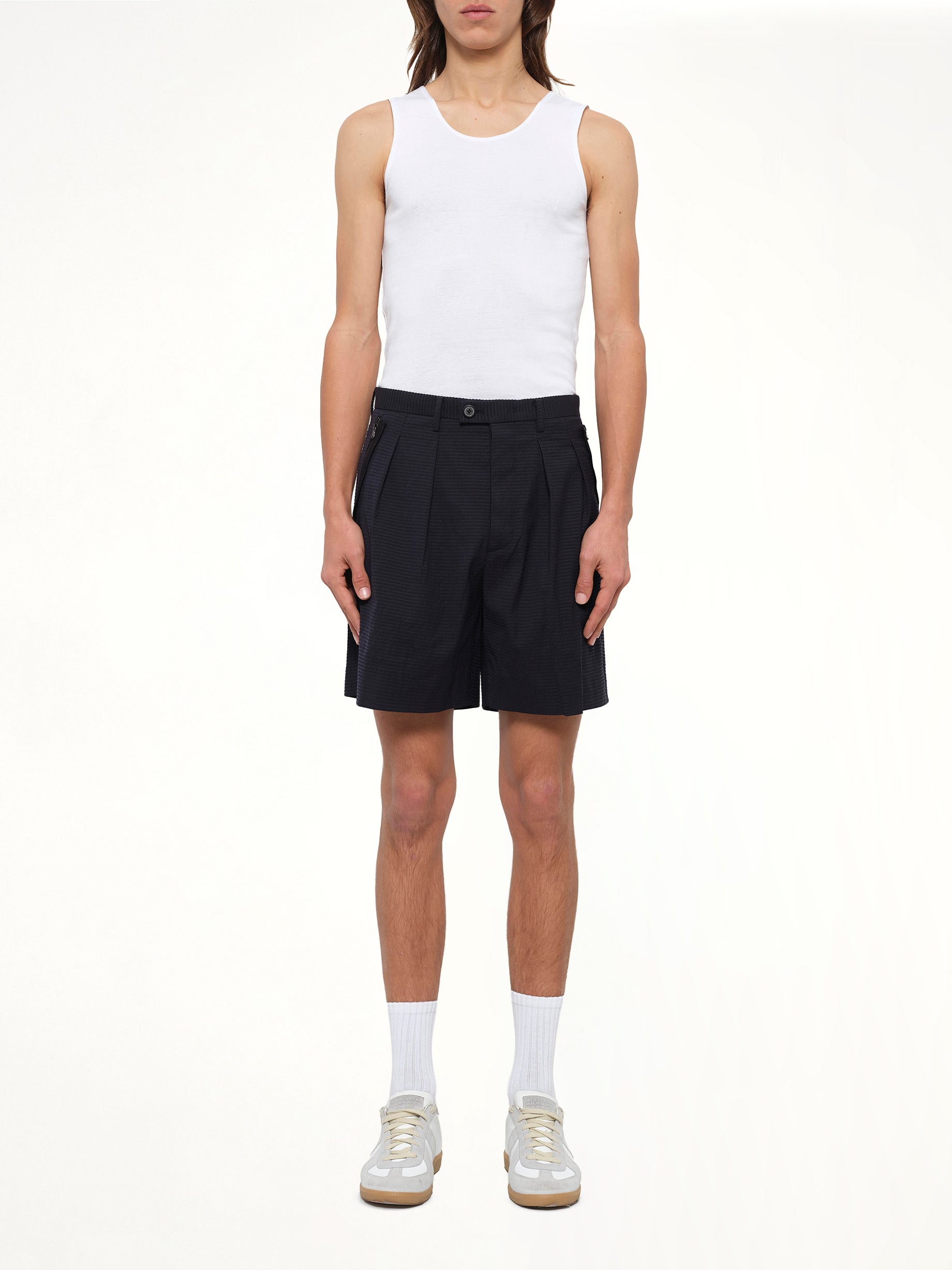 Wooyoungmi Woven Pants in Navy
