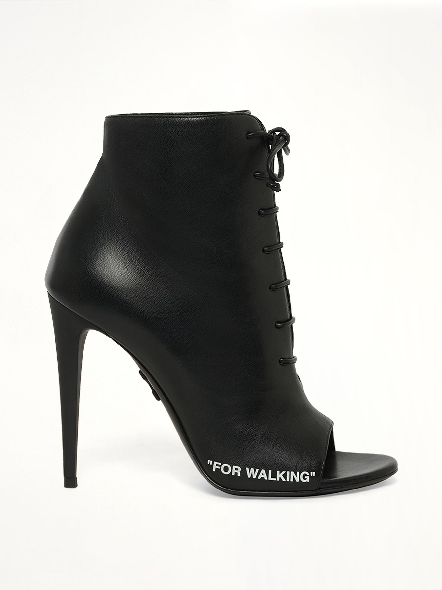 Open Toe Shoe in Black