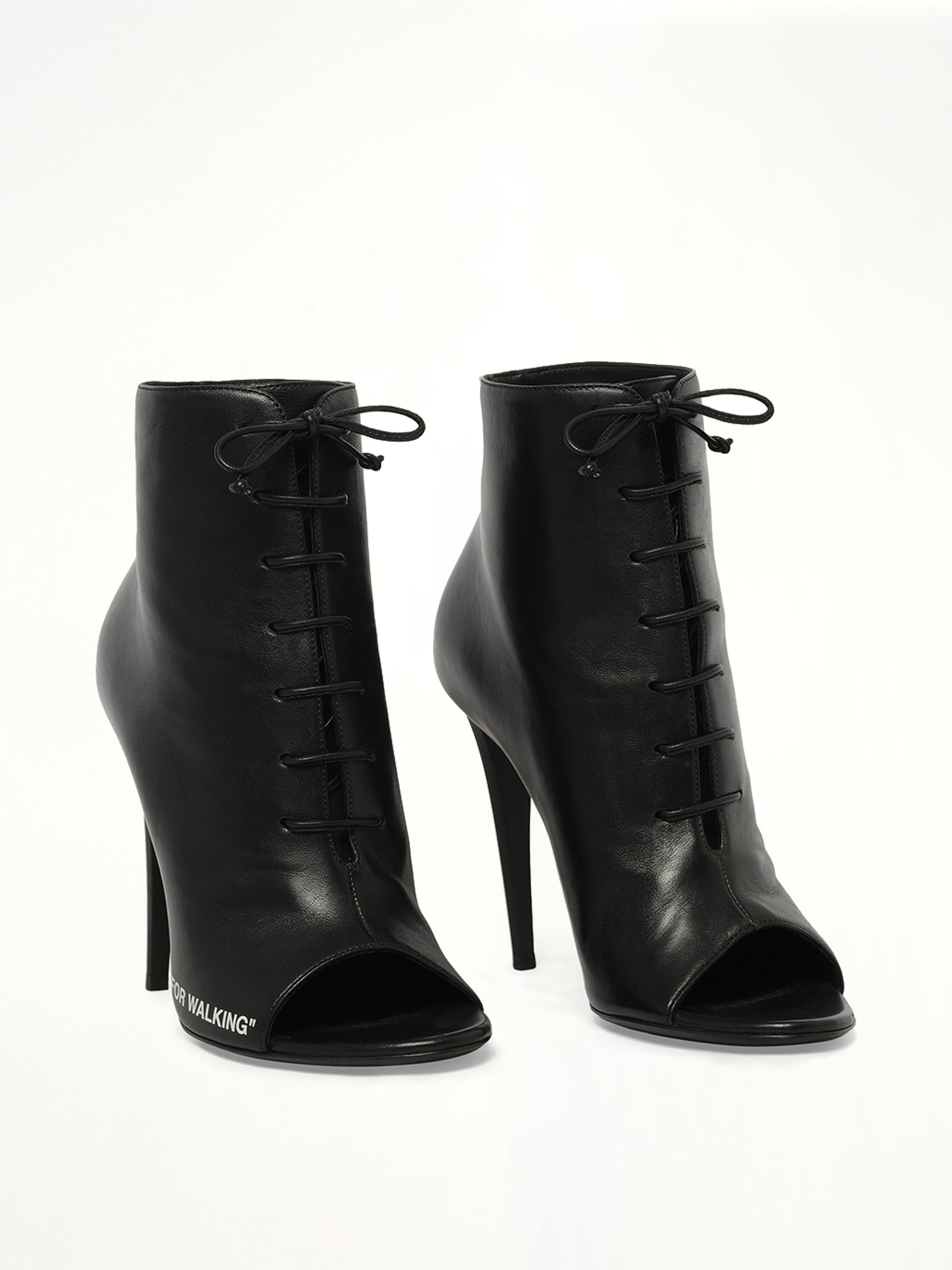 Open Toe Shoe in Black