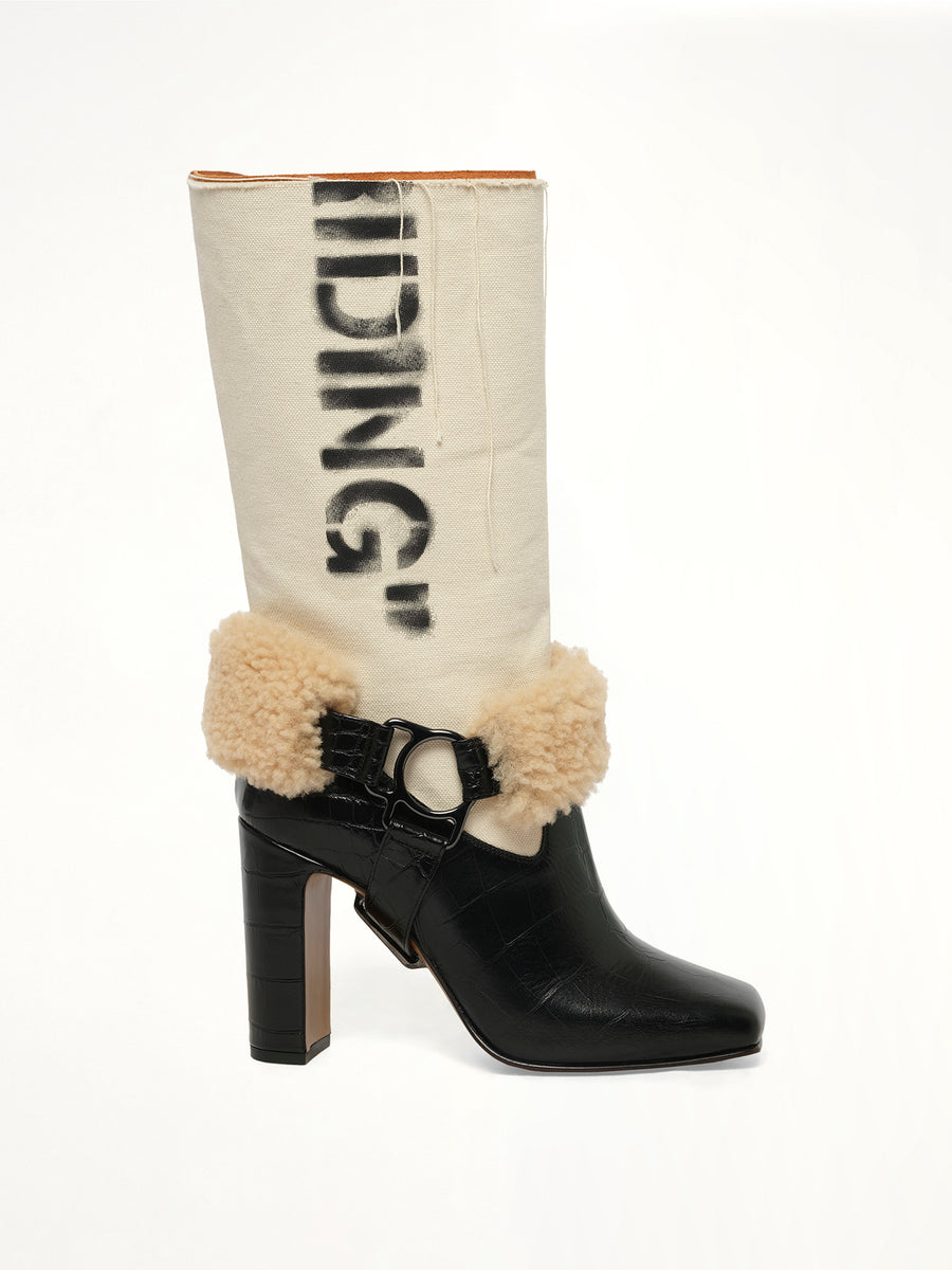For Riding Low Boot in Black