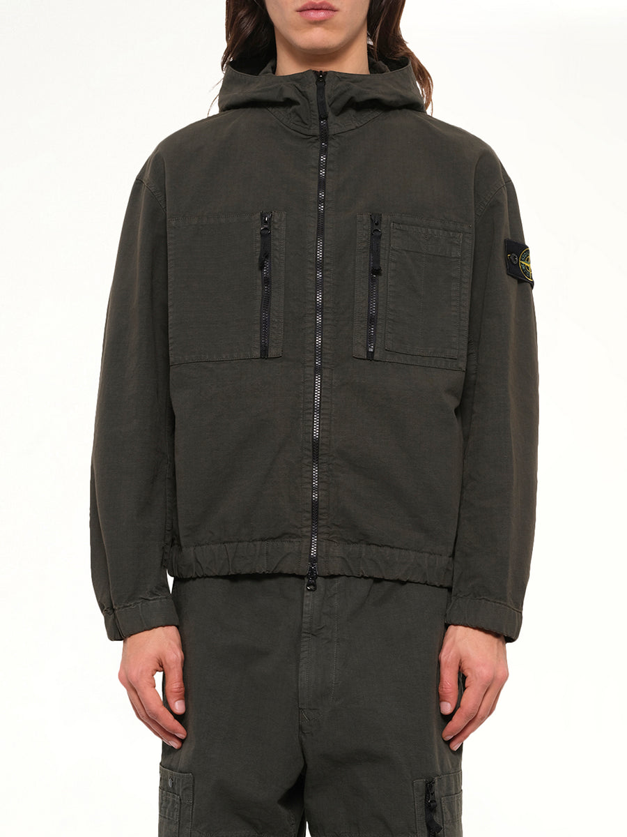 1200011 Cotton Ribstop Jacket  in Coal Grey