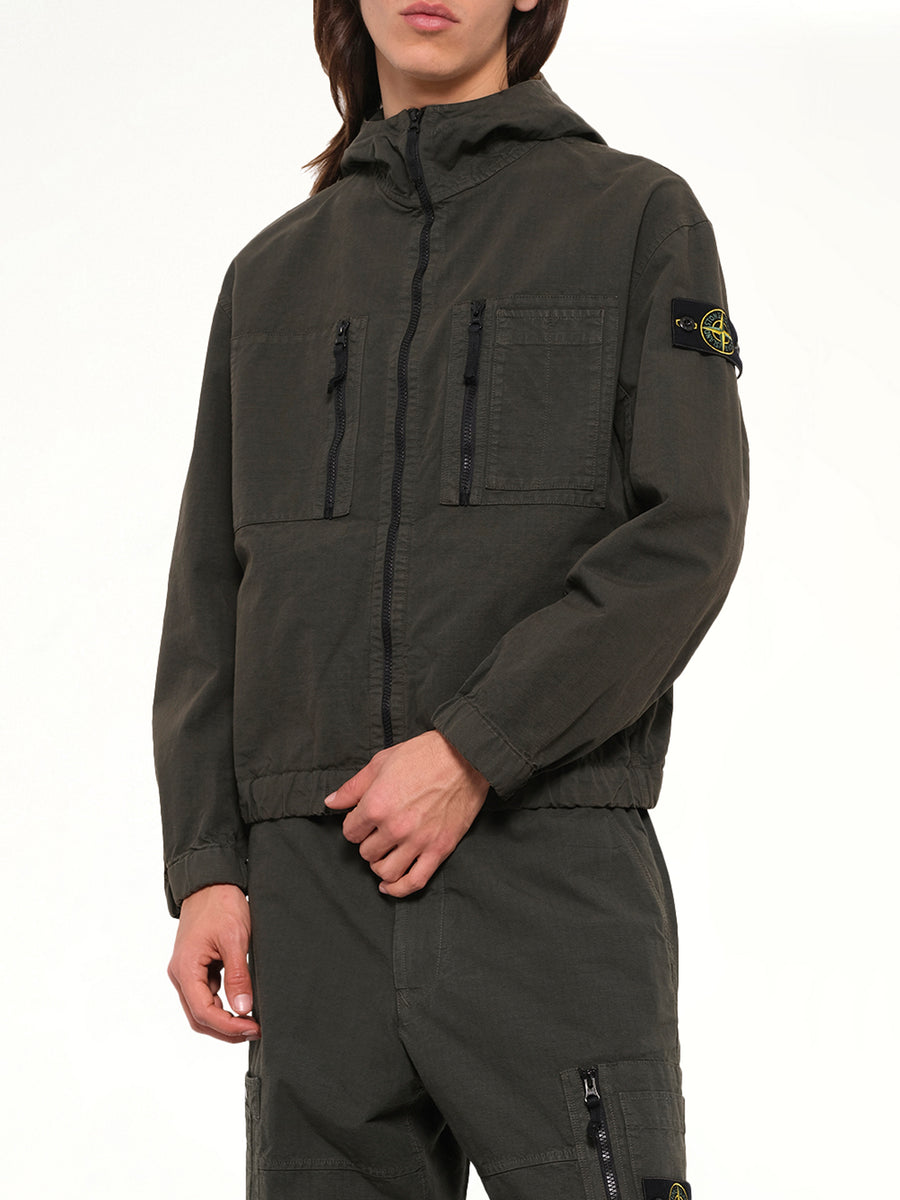 1200011 Cotton Ribstop Jacket  in Coal Grey