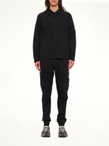 1200022 Cotton Sleeve Pocket Shirt in Black