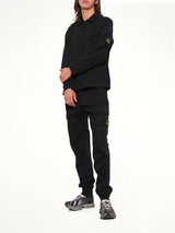 1200022 Cotton Sleeve Pocket Shirt in Black