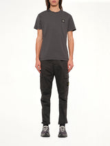 2100027 Cotton Compass T-Shirt in Lead Grey