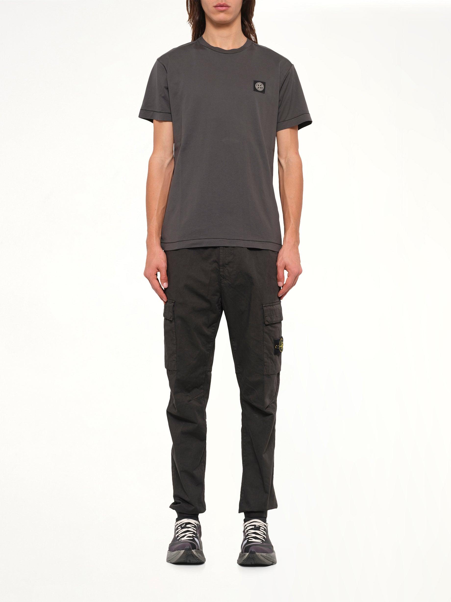 2100027 Cotton Compass T-Shirt in Lead Grey