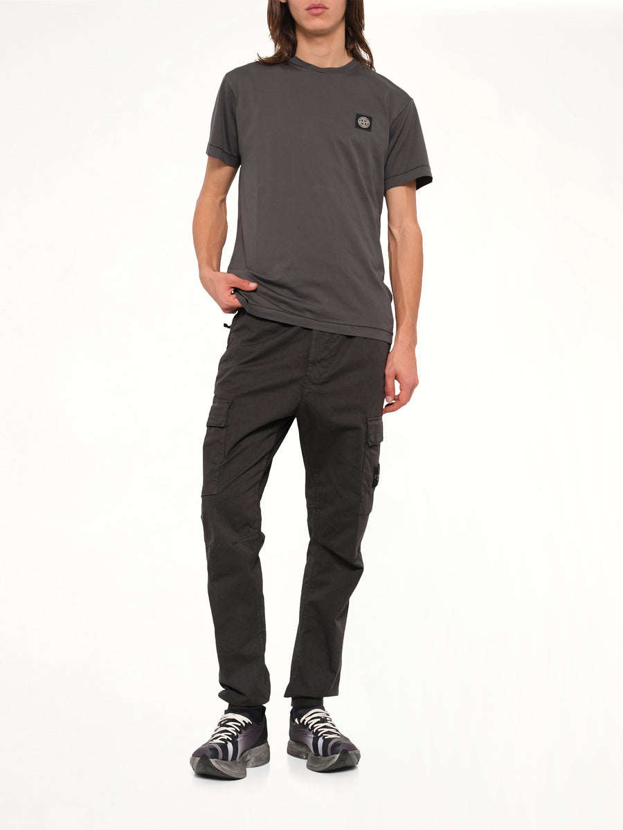 2100027 Cotton Compass T-Shirt in Lead Grey