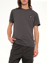 2100027 Cotton Compass T-Shirt in Lead Grey