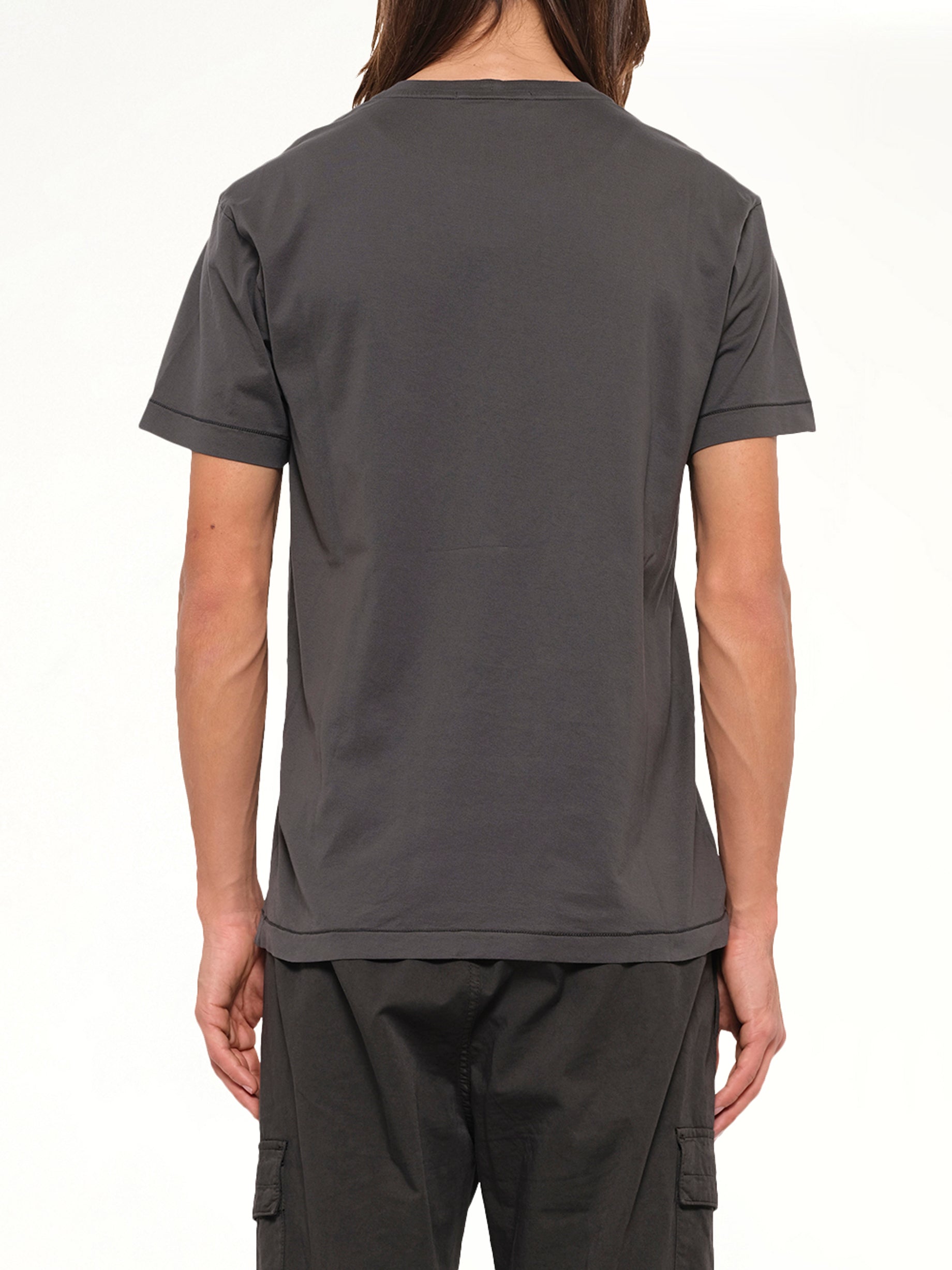 2100027 Cotton Compass T-Shirt in Lead Grey