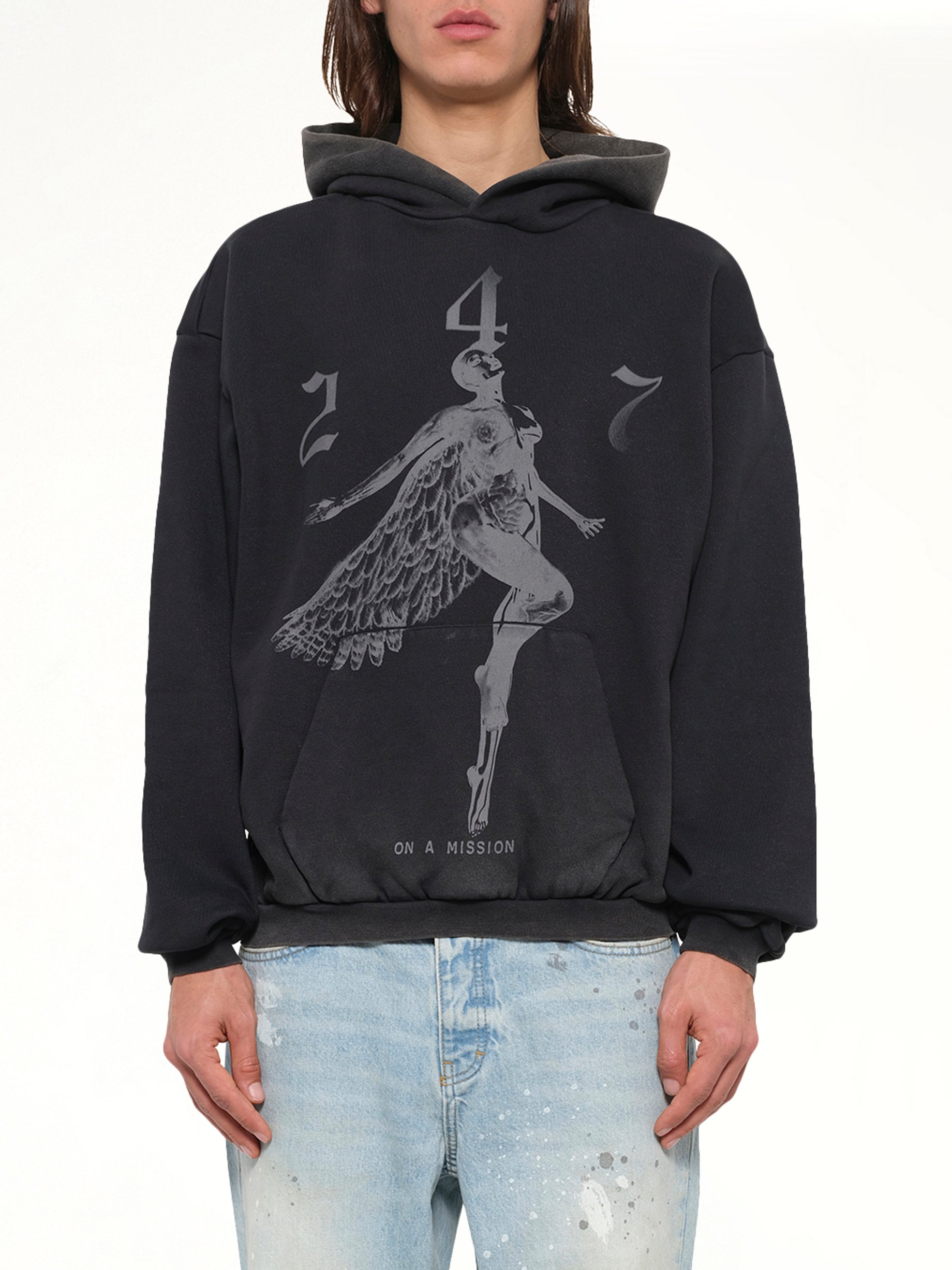 247 Angel Hood in Vintage Black