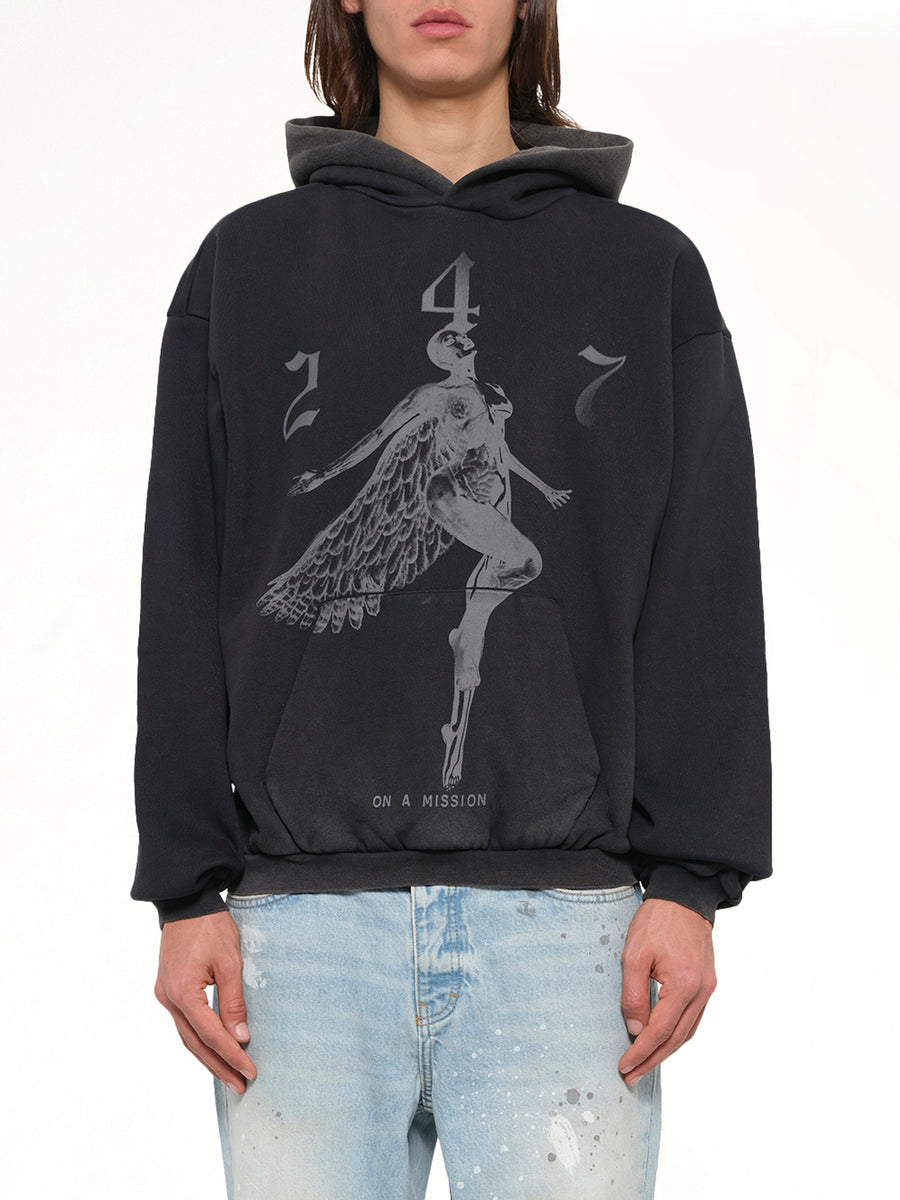 247 Angel Hood in Vintage Black