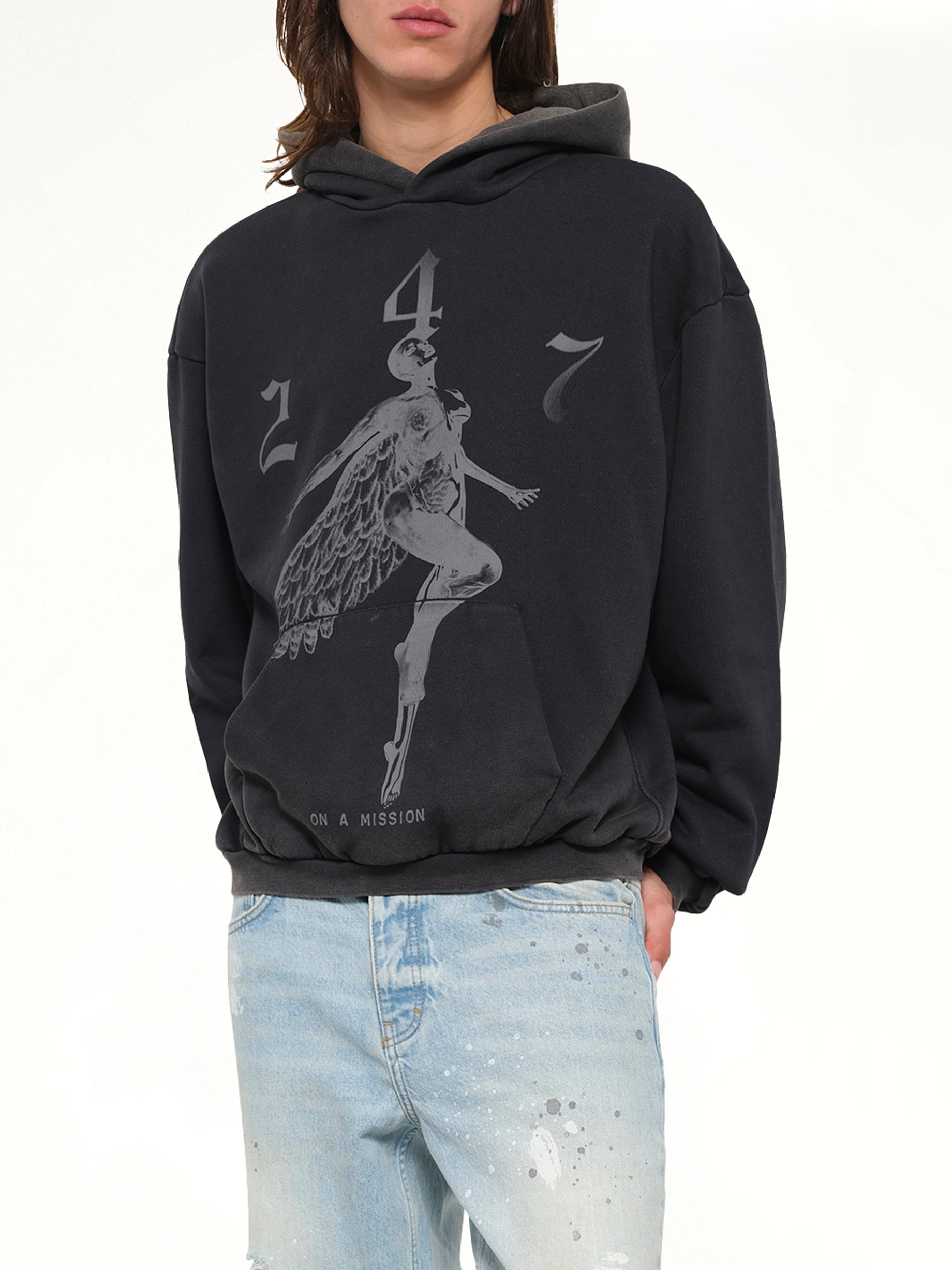 247 Angel Hood in Vintage Black