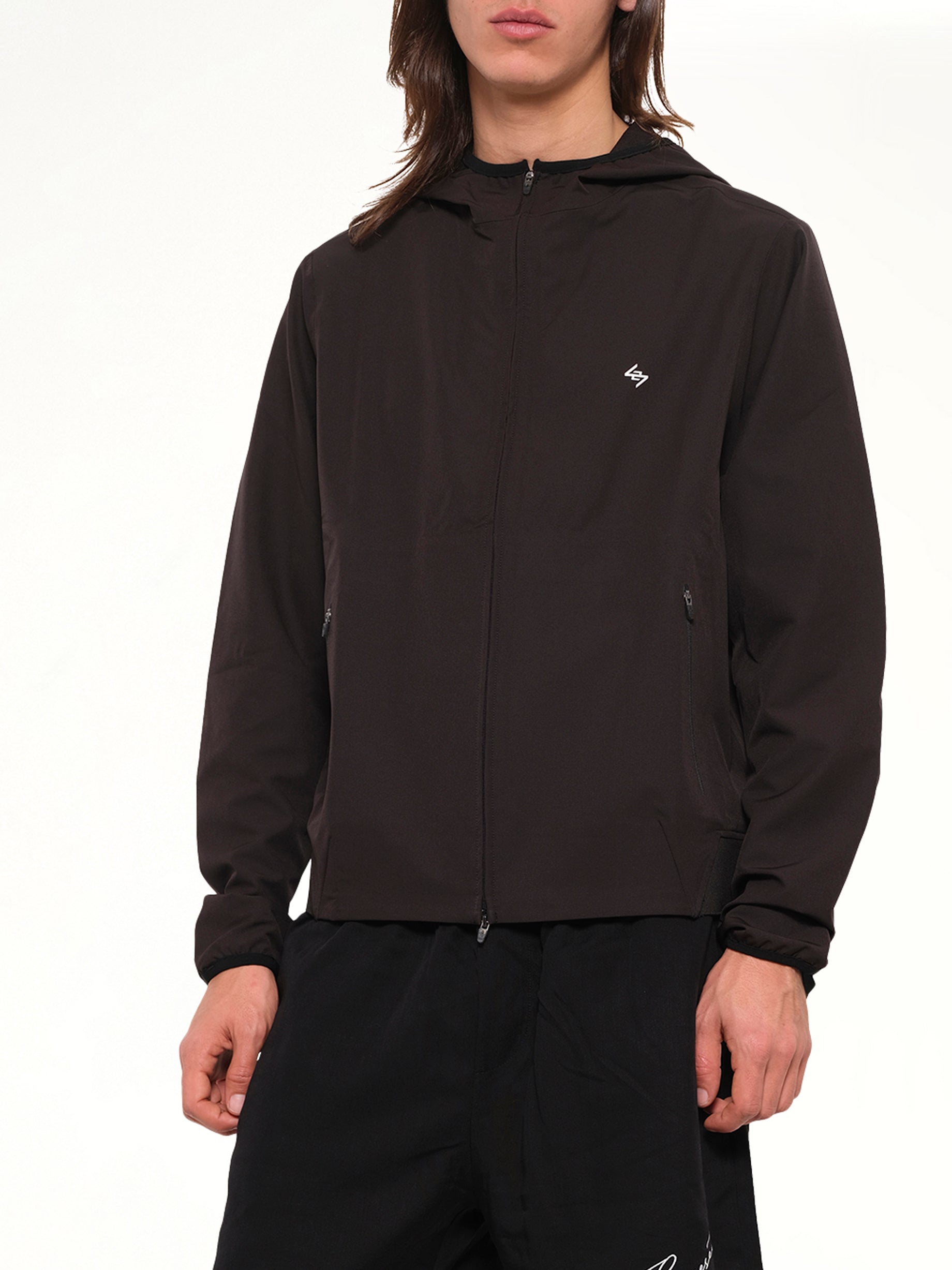 247 Bonded Running Jacket in Jet Black