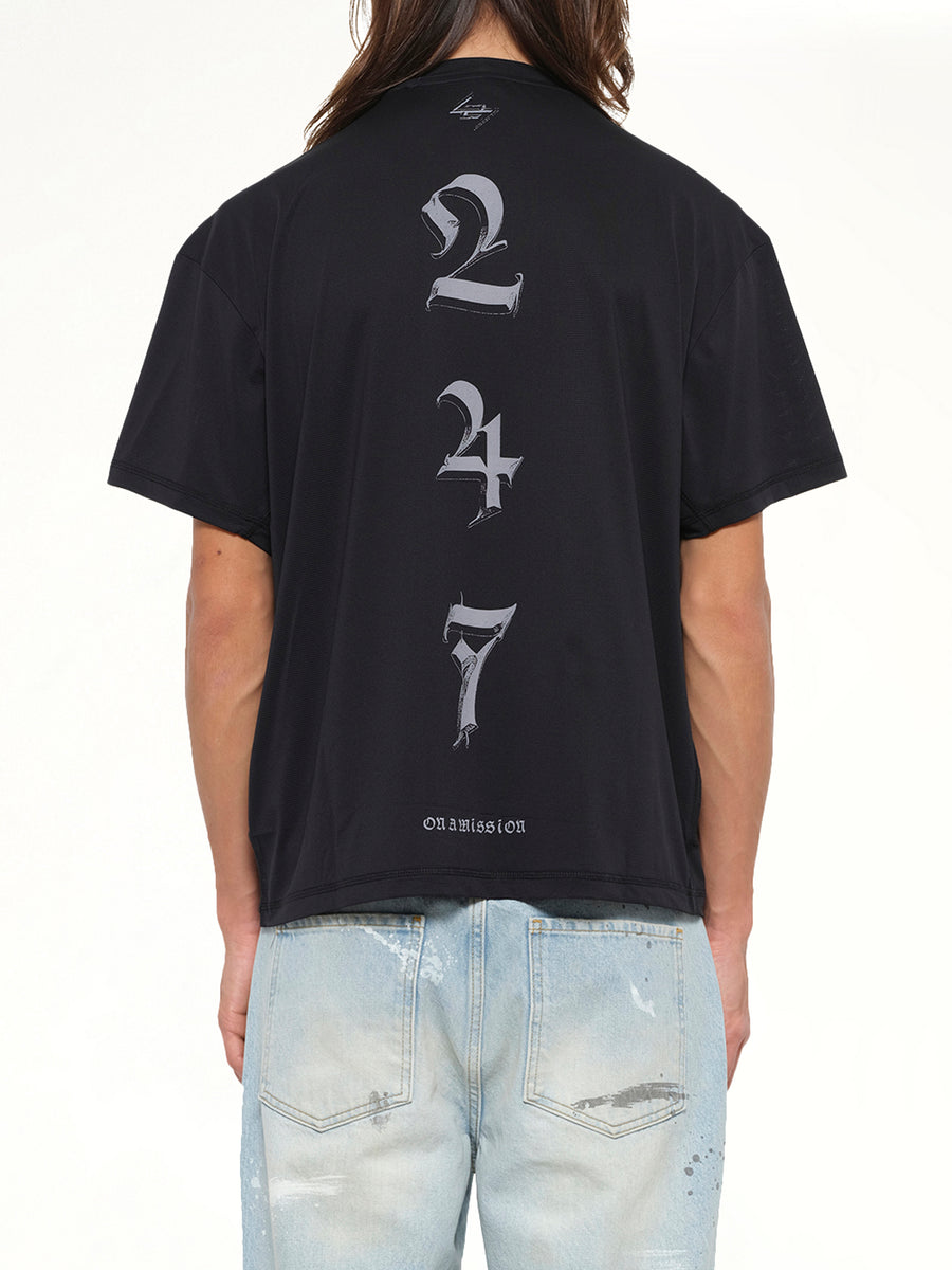 247 Knight SS T-Shirt in Jet Black