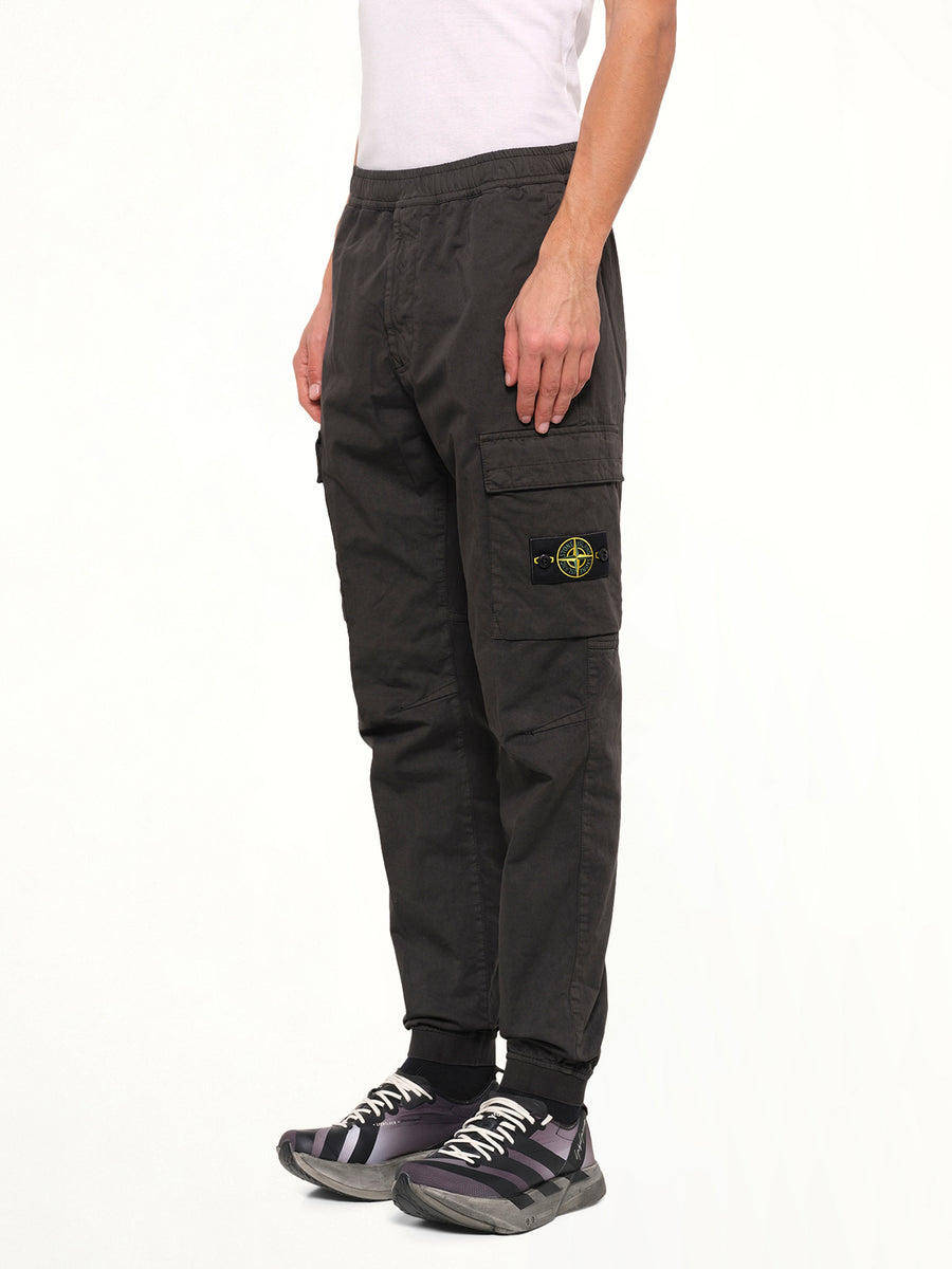 3100033 Cotton Satin Trouser in Lead Grey