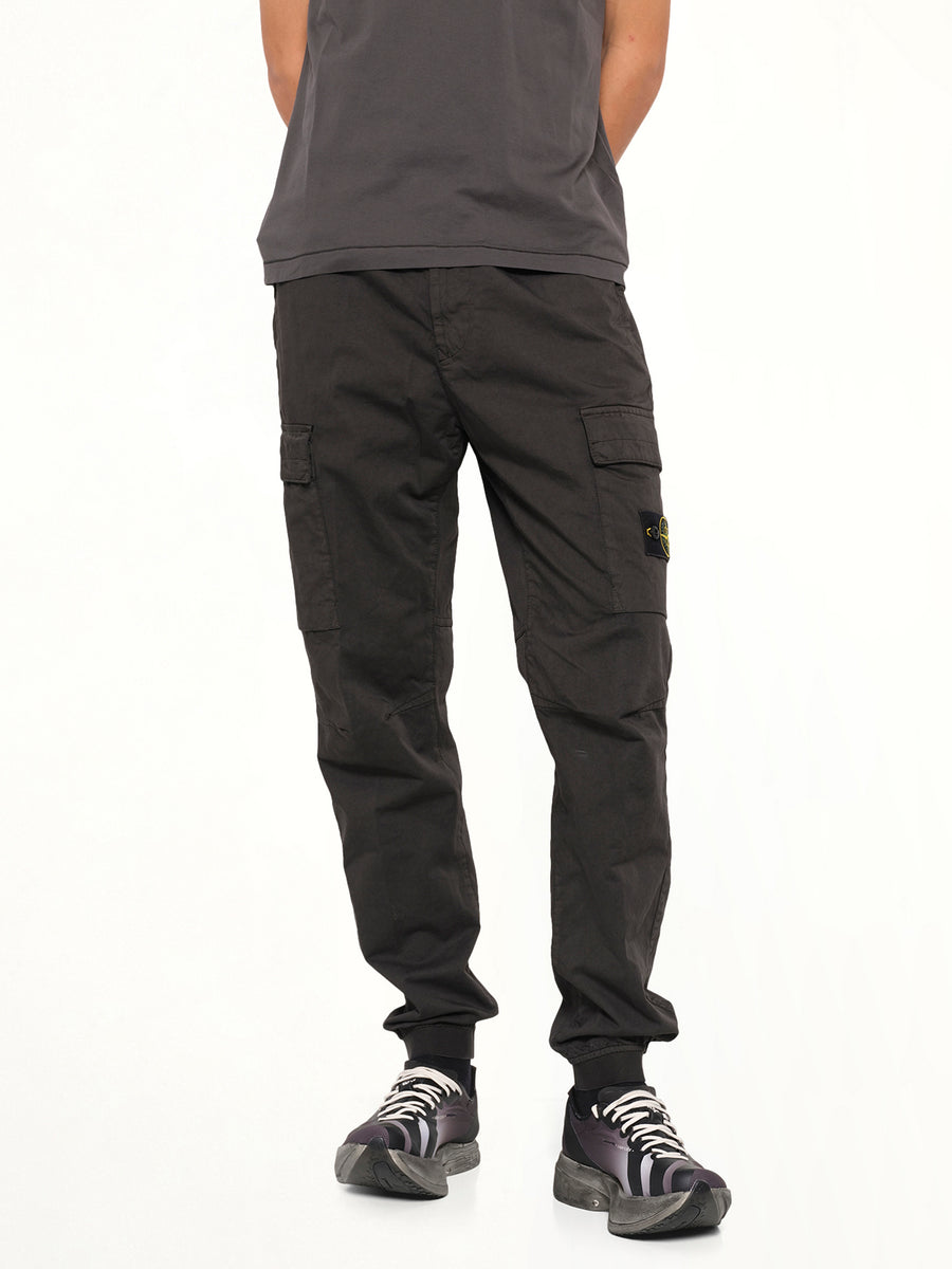 3100033 Cotton Satin Trouser in Lead Grey