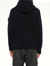 5100005 Rib Cotton Hoodie in Black