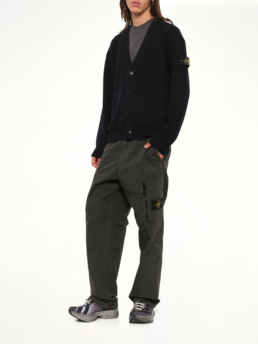 5100010 Light RWS Wool Cardigan in Black