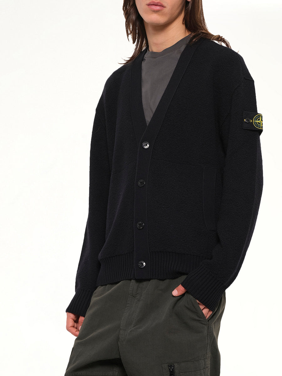 5100010 Light RWS Wool Cardigan in Black
