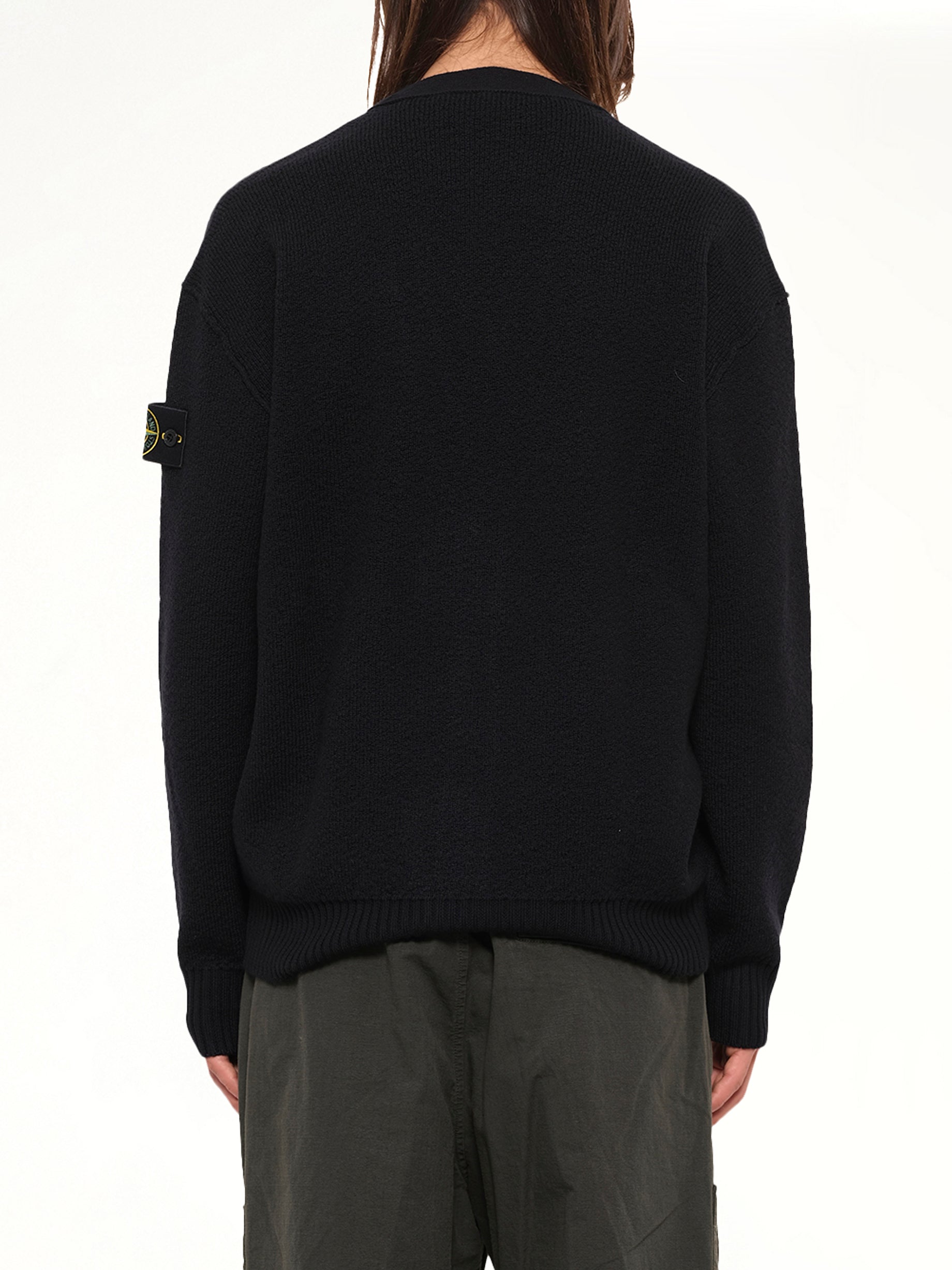 5100010 Light RWS Wool Cardigan in Black