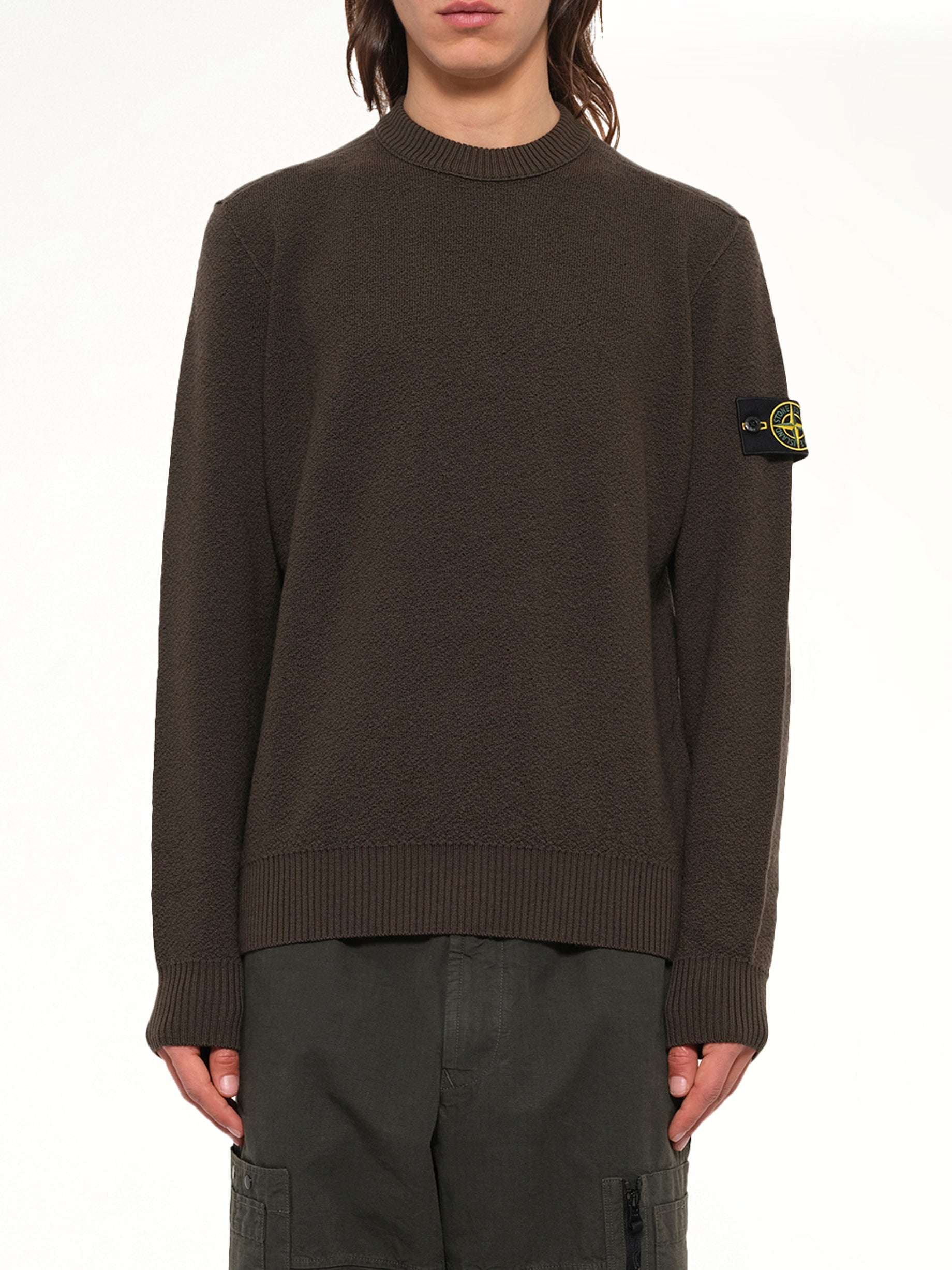 5100011 Light RWS Wool Crewneck Sweater in Coal Grey