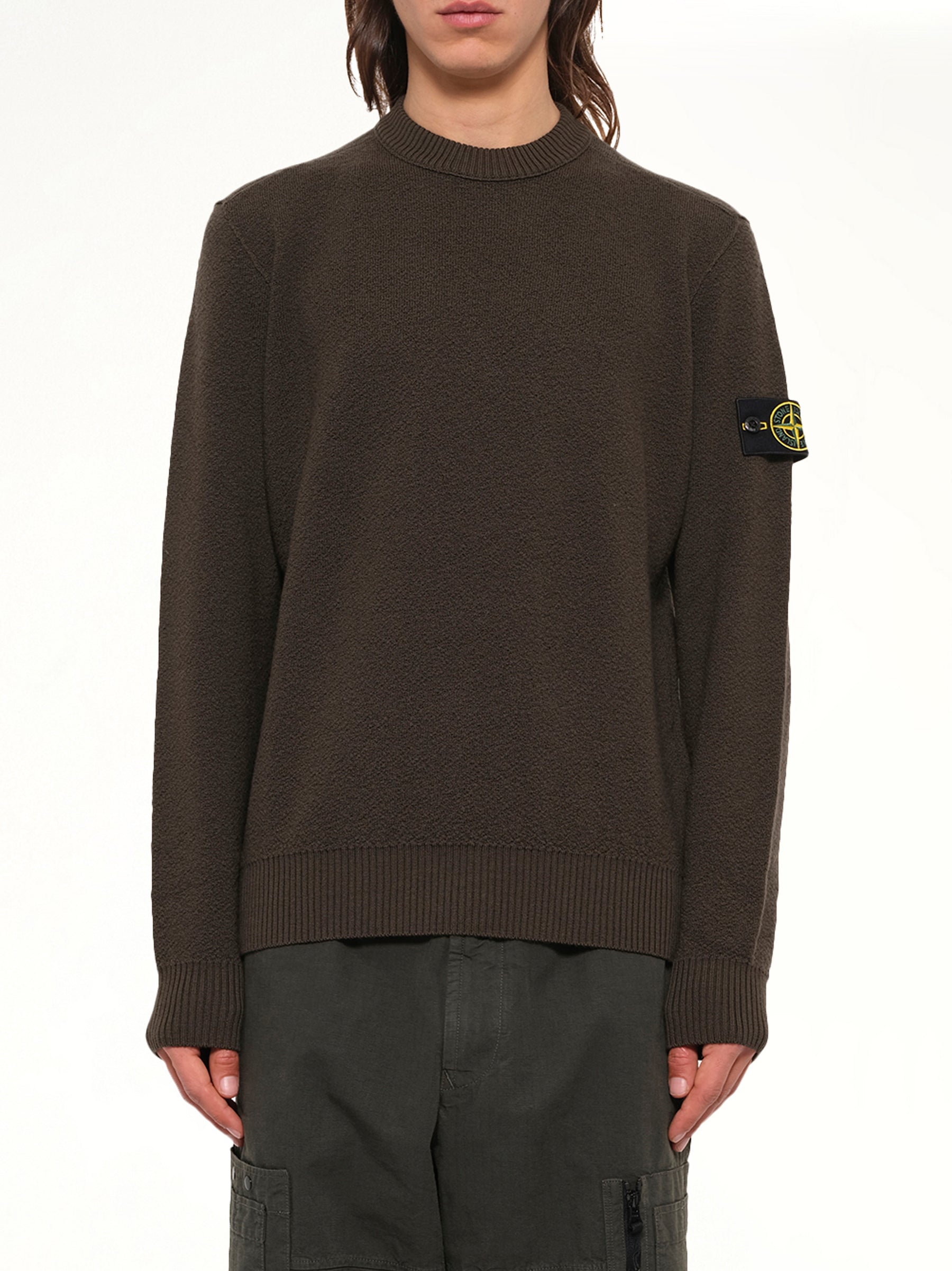 5100011 Light RWS Wool Crewneck Sweater in Coal Grey