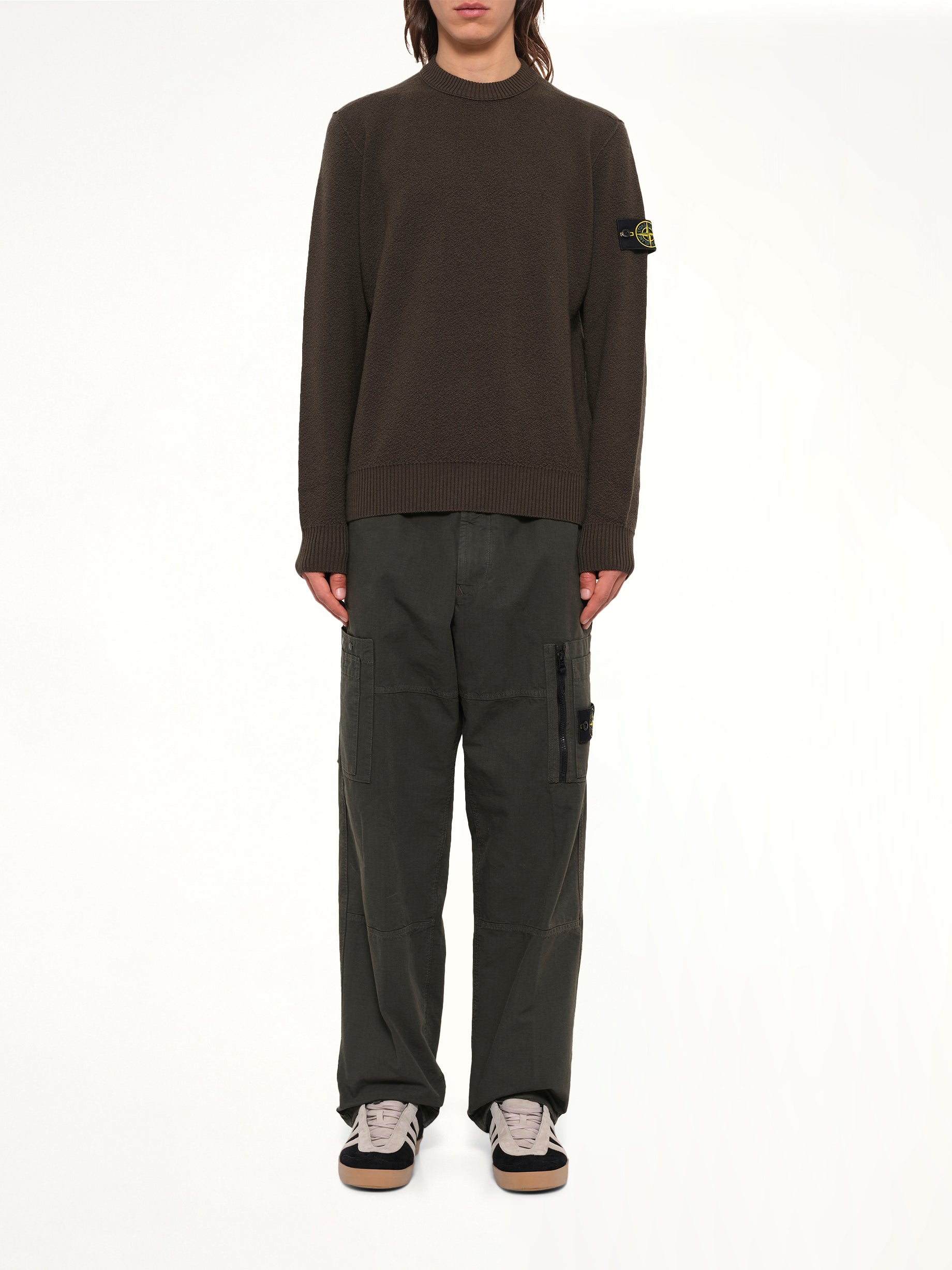 5100011 Light RWS Wool Crewneck Sweater in Coal Grey