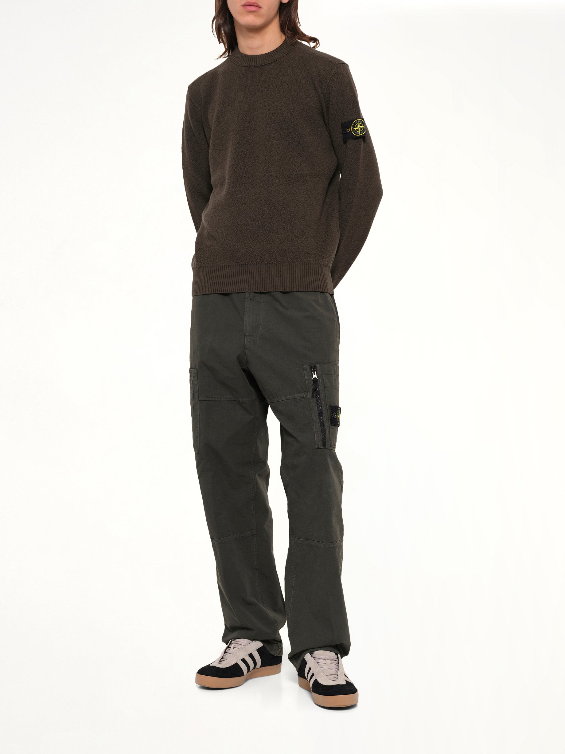 5100011 Light RWS Wool Crewneck Sweater in Coal Grey