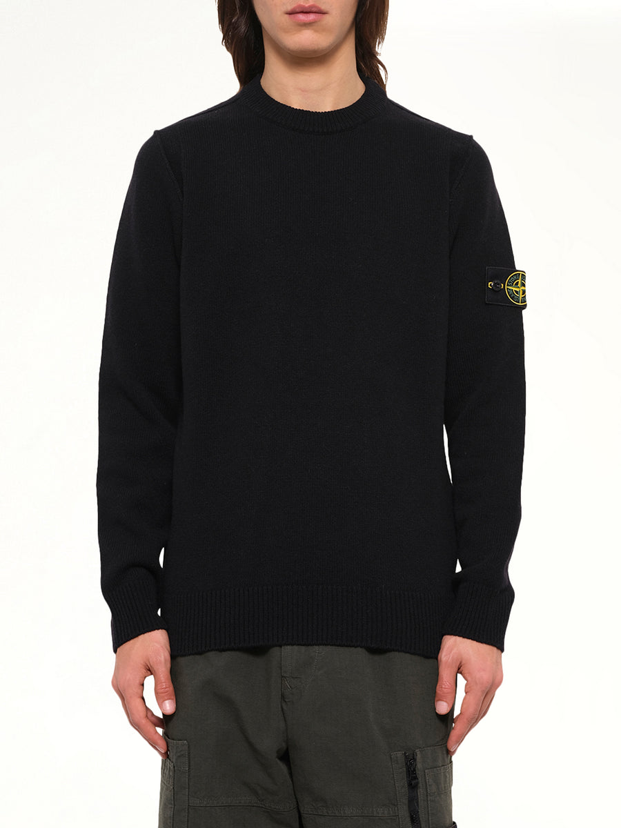 5100072 Lambswool Crewneck Sweater in Black
