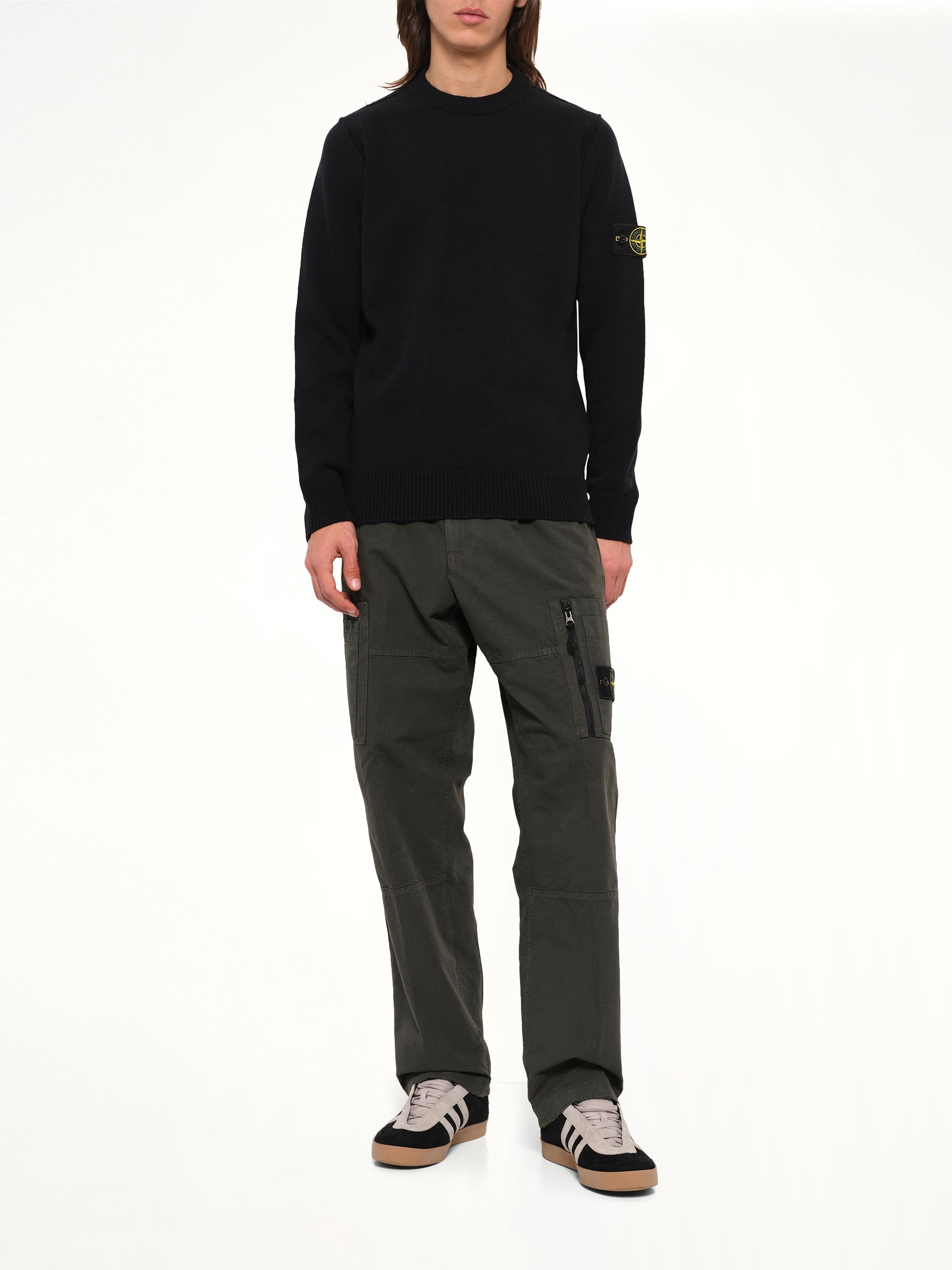 5100072 Lambswool Crewneck Sweater in Black