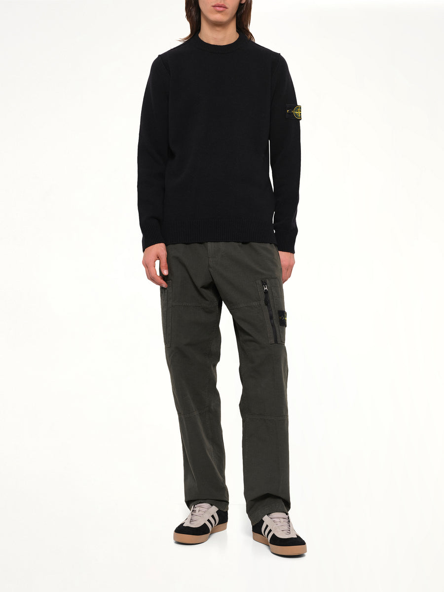 5100072 Lambswool Crewneck Sweater in Black
