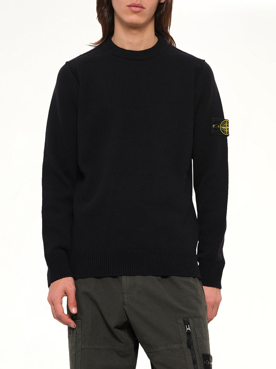 5100072 Lambswool Crewneck Sweater in Black