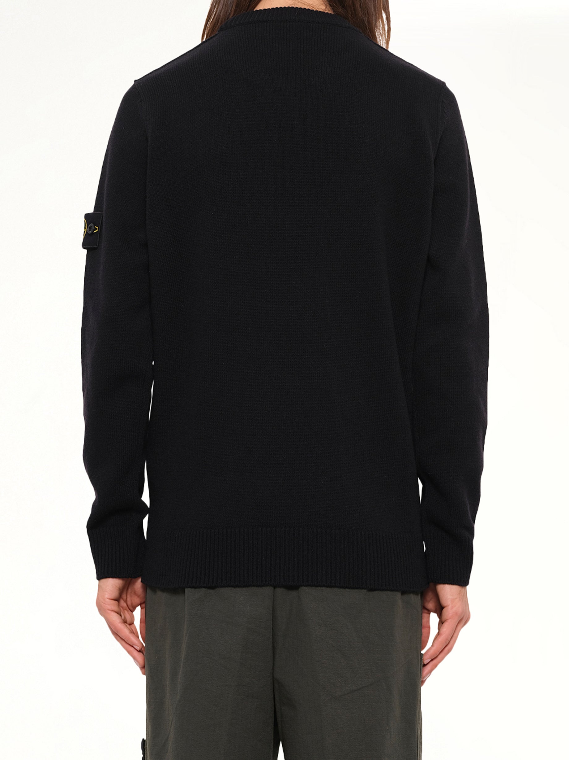 5100072 Lambswool Crewneck Sweater in Black