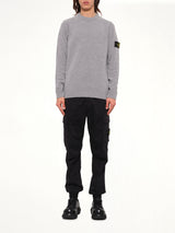 5100072 Lambswool Crewneck Sweater in Grey Melange
