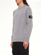 5100072 Lambswool Crewneck Sweater in Grey Melange