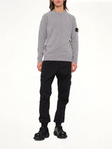 5100072 Lambswool Crewneck Sweater in Grey Melange