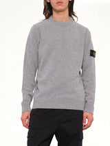5100072 Lambswool Crewneck Sweater in Grey Melange