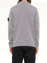 5100072 Lambswool Crewneck Sweater in Grey Melange