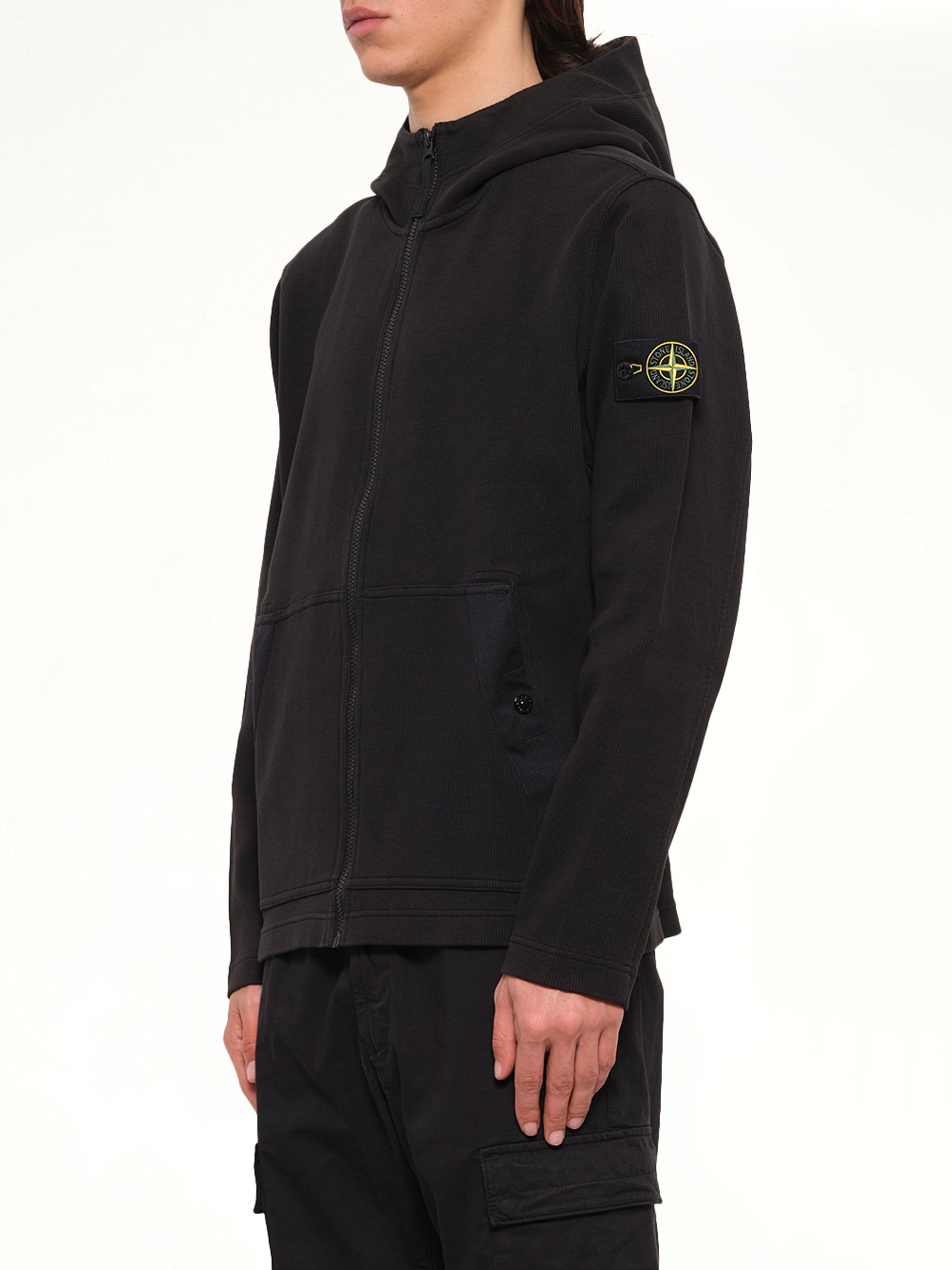 6100020 Organic Cotton Hoodie in Black