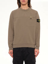6100038 Brushed Cotton Sweatshirt in Military Green