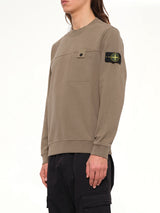 6100038 Brushed Cotton Sweatshirt in Military Green