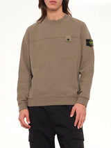 6100038 Brushed Cotton Sweatshirt in Military Green