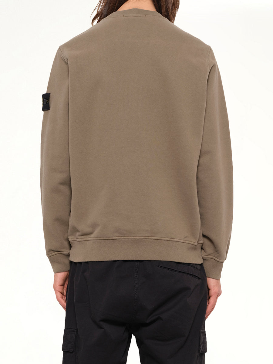 6100038 Brushed Cotton Sweatshirt in Military Green
